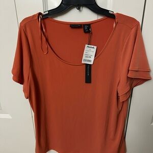 Tahari Burnt Orange Blouse
